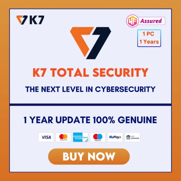 K7 Total Security 1 User for 1 Year Updates