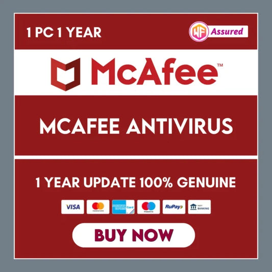 McAfee Antivirus 1 Pc for 1 Year Updates