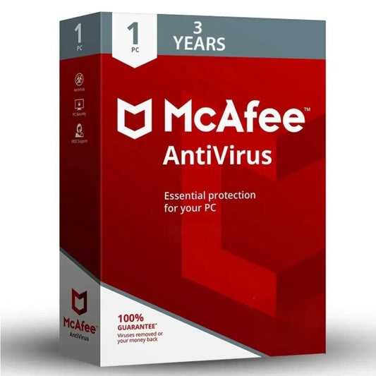 McAfee Antivirus 1 User For 3 Years